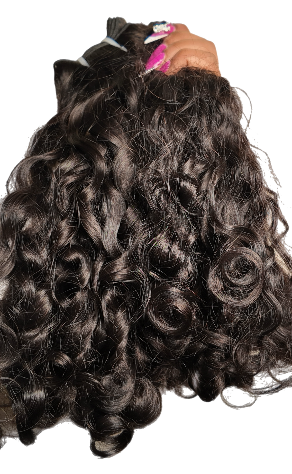Raw Indian Curly BUNDLES + 13×4 HD FRONTAL