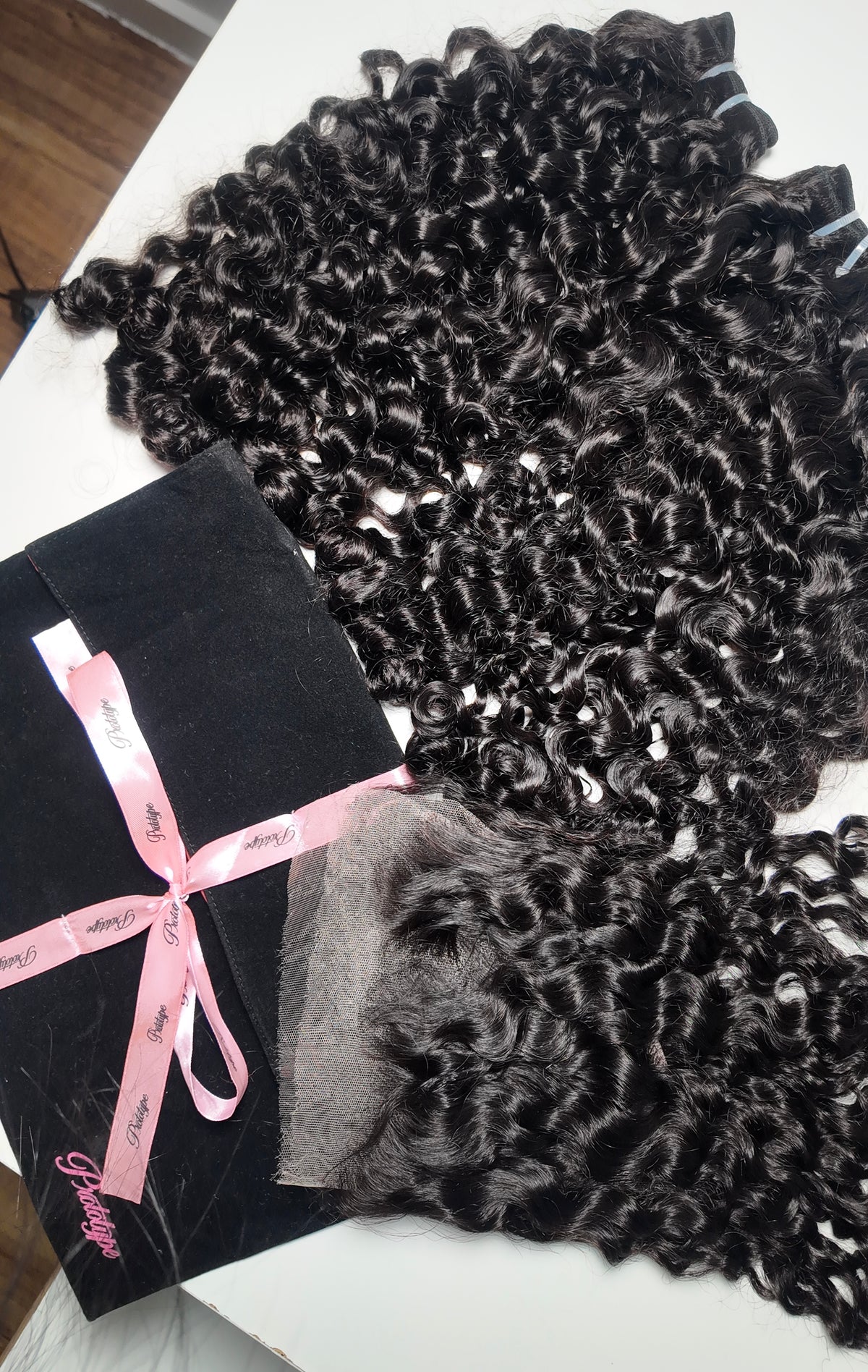 Raw Indian Curly BUNDLES + 13×4 HD FRONTAL